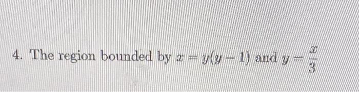 Solved Find the area or the region described in the | Chegg.com
