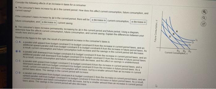 Solved Consider the following effects of an increase in tes | Chegg.com