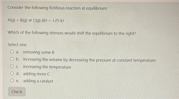 Solved Consider the following fictitious reaction at | Chegg.com