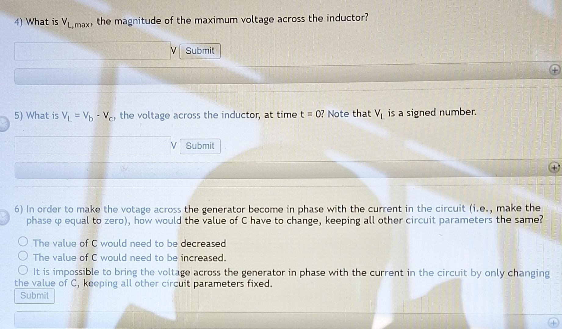 Solved A circuit is constructed with an AC generator, a | Chegg.com