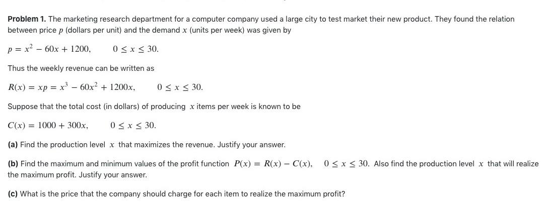 Solved Problem 1. The marketing research department for a | Chegg.com