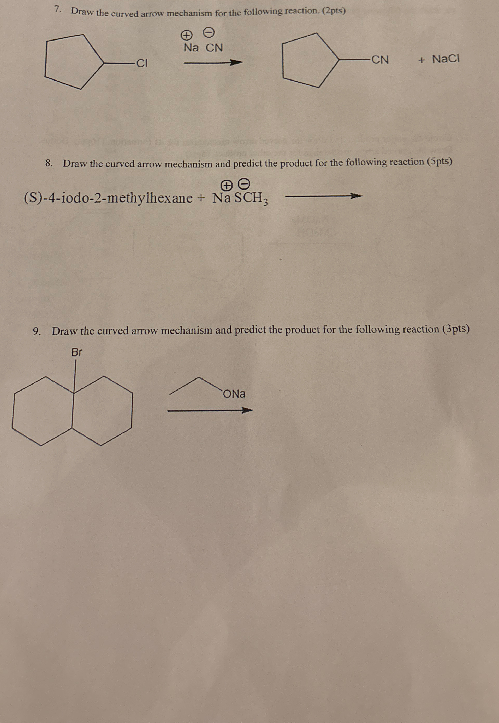 Solved Draw the curved arrow mechanism for the following | Chegg.com