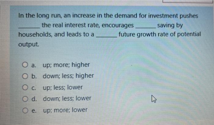 Solved In the long run, an increase in the demand for | Chegg.com