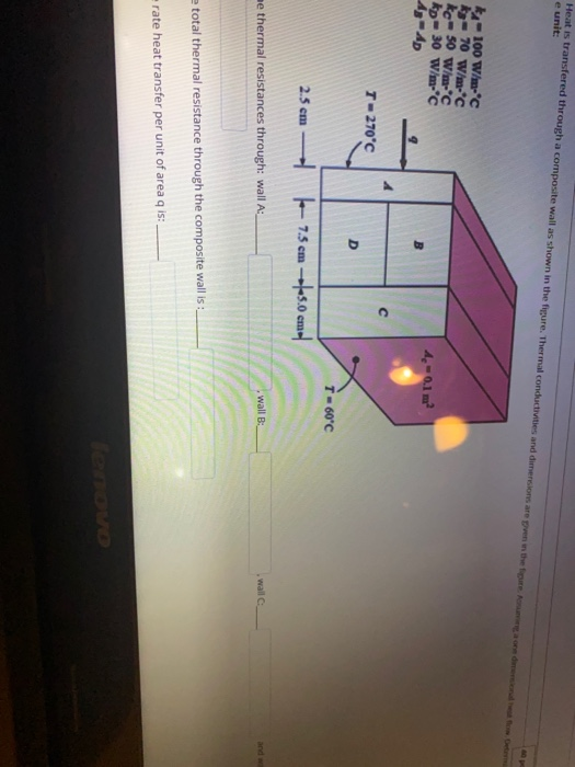 Solved Heat is transfered through a composite wall as shown | Chegg.com
