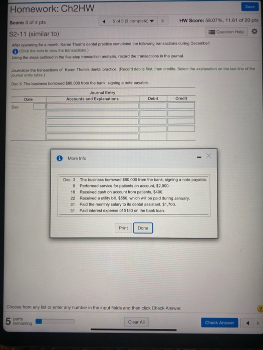 Solved Save Homework: Ch2HW Score: 0 Of 4 Pts 5 Of 5 (3 | Chegg.com