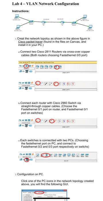 Solved Lab 4 - VLAN Network Configuration Instructions: | Chegg.com