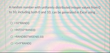 Solved A random number with uniformly distributed integer | Chegg.com