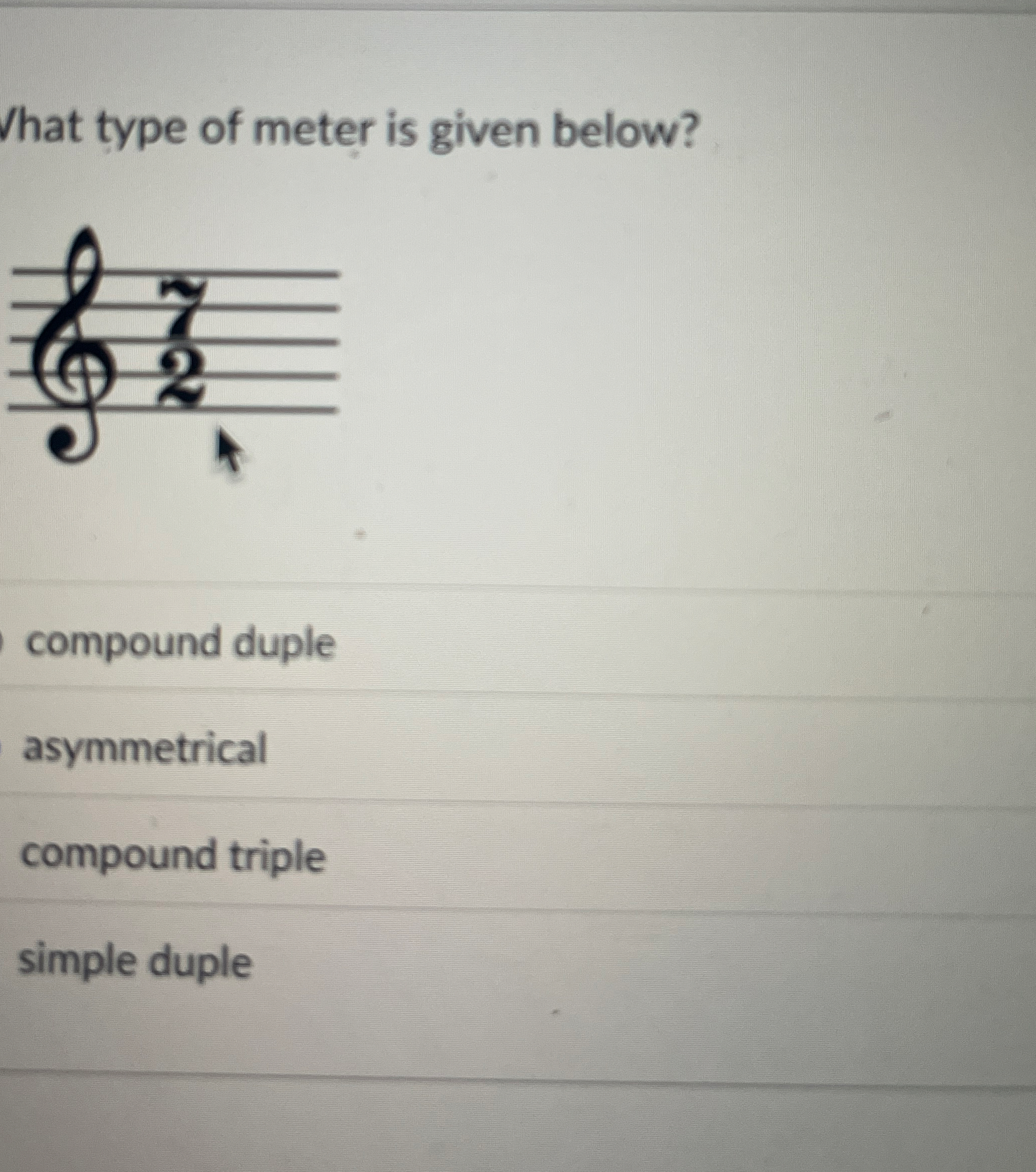 Solved What type of meter is given below?compound | Chegg.com