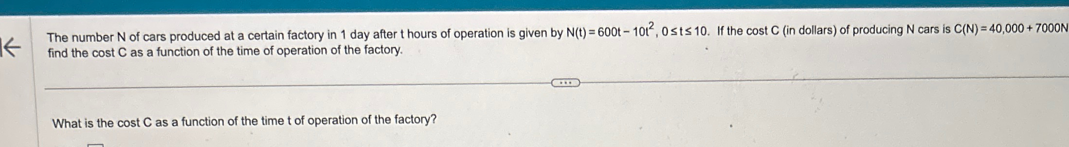 Solved The number N ﻿of cars produced at a certain factory | Chegg.com