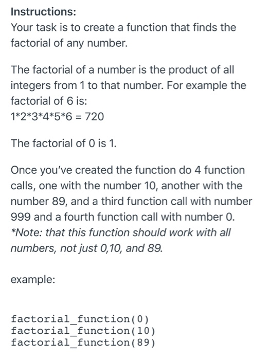 Solved Instructions: Your task is to create a function that | Chegg.com