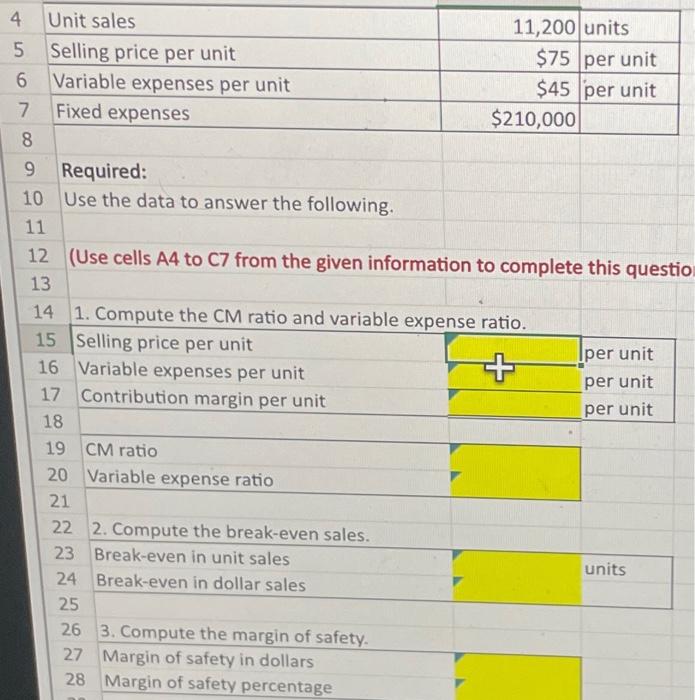 Solved 1. Compute the CM ratio and variable expense ratio.