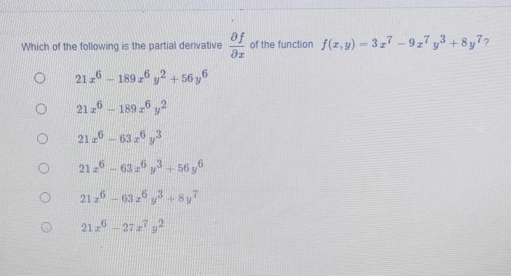 solved-which-of-the-following-is-the-partial-derivative-x-f-chegg