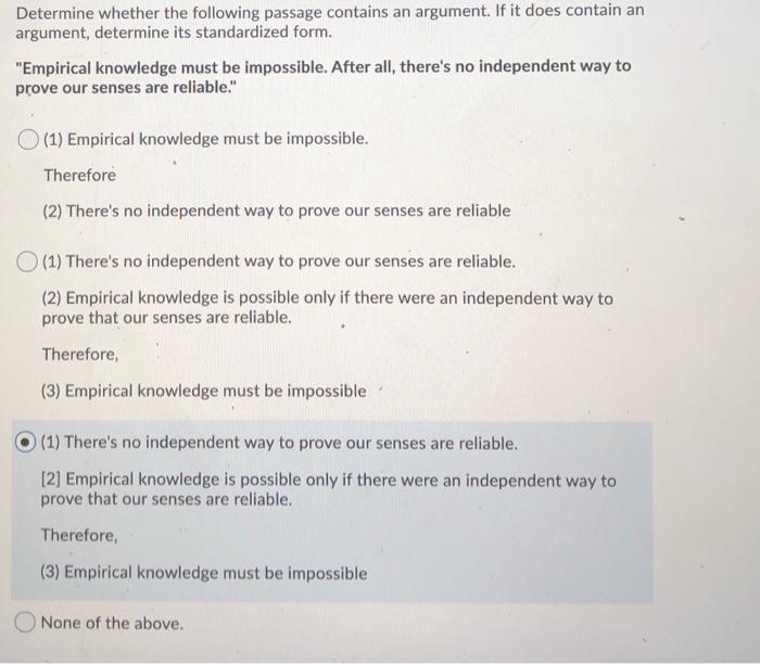 Solved In the following passage, (a) determine whether or