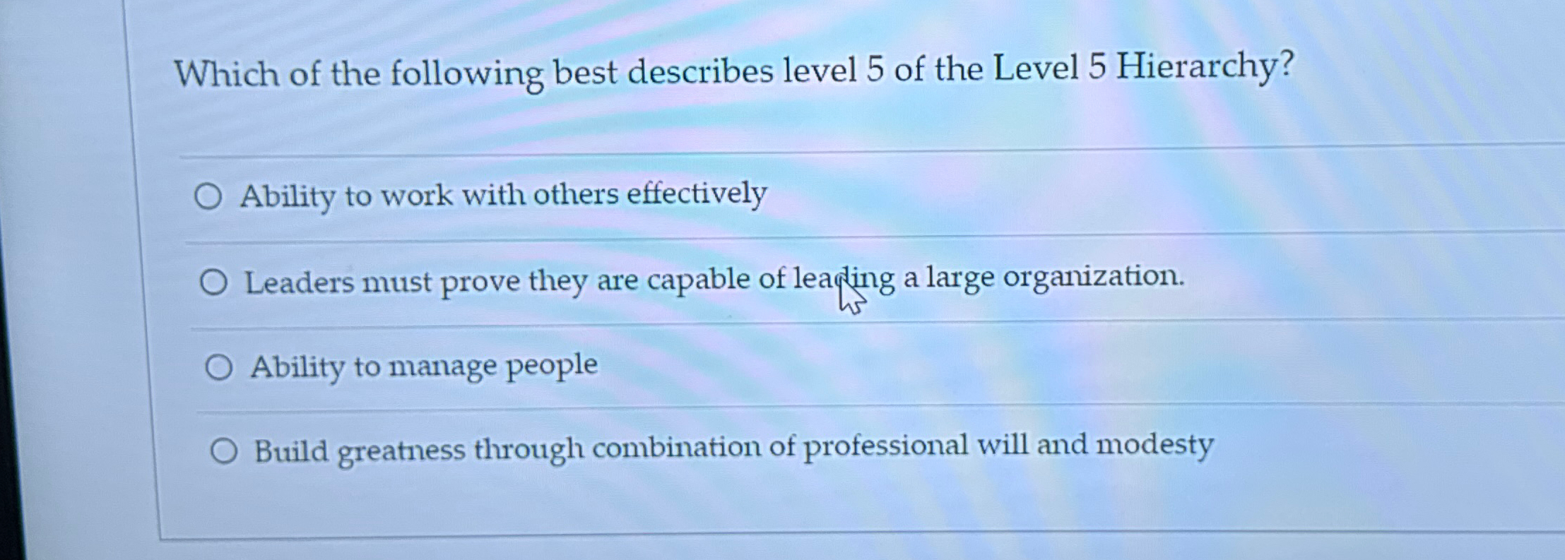 5 level hierarchy