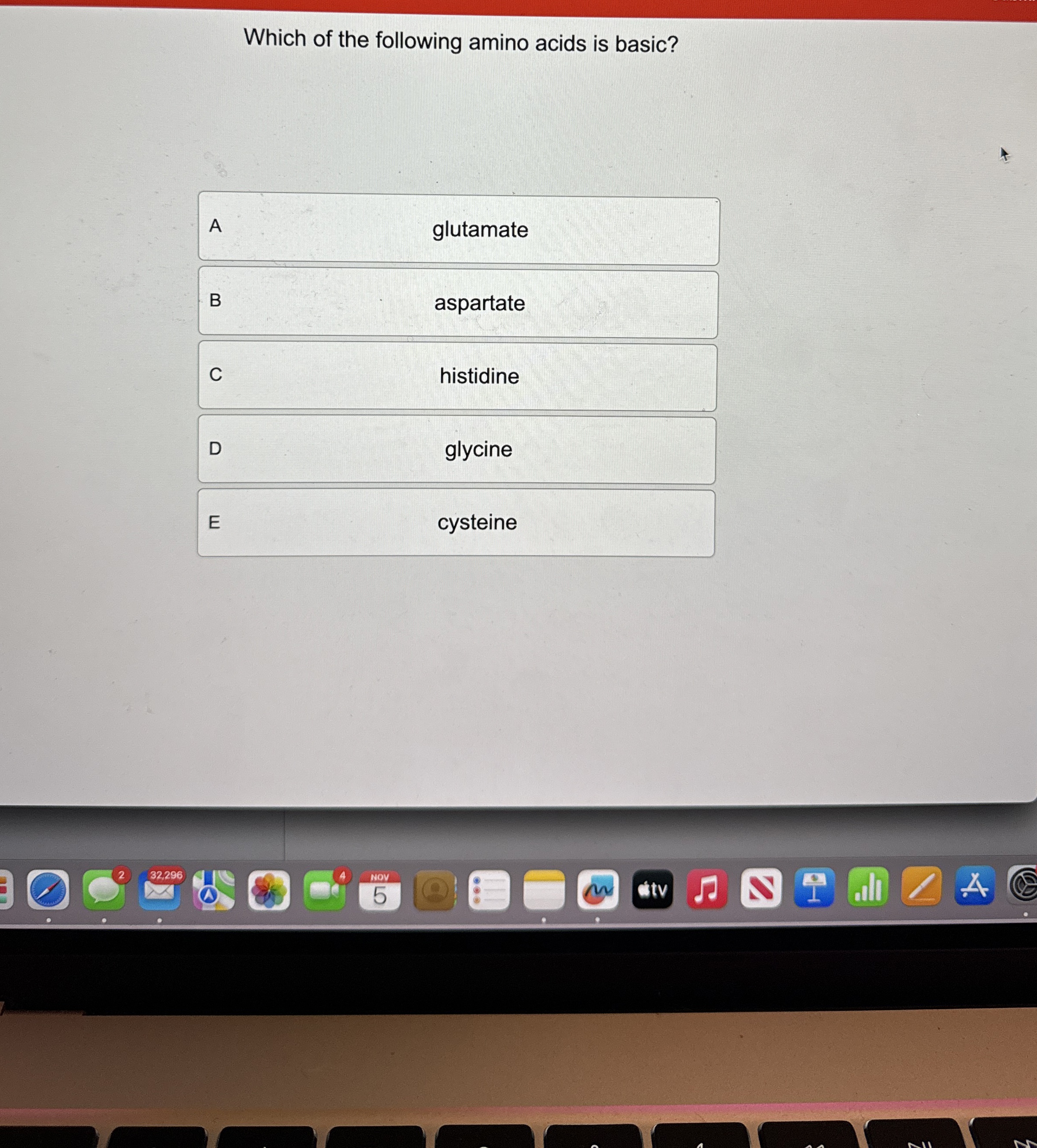 Solved Which of the following amino acids is basic?A | Chegg.com