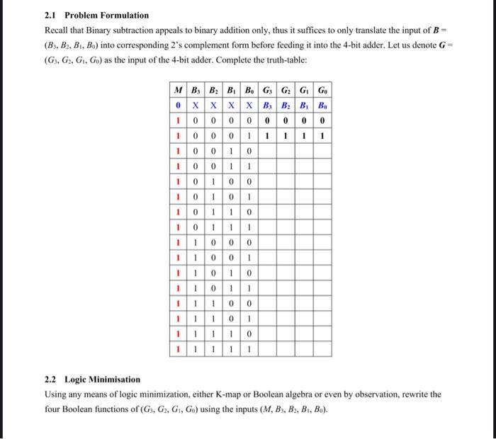 Solved 2.1 Problem Formulation Recall that Binary | Chegg.com