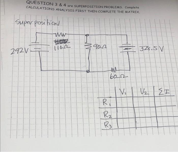 Solved QUESTION 3 & 4 are SUPERPOSITION PROBLEMS. Complete | Chegg.com