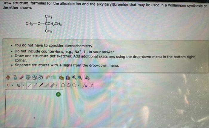 Solved Draw structural formulas for the alkoxide Ion and the | Chegg.com