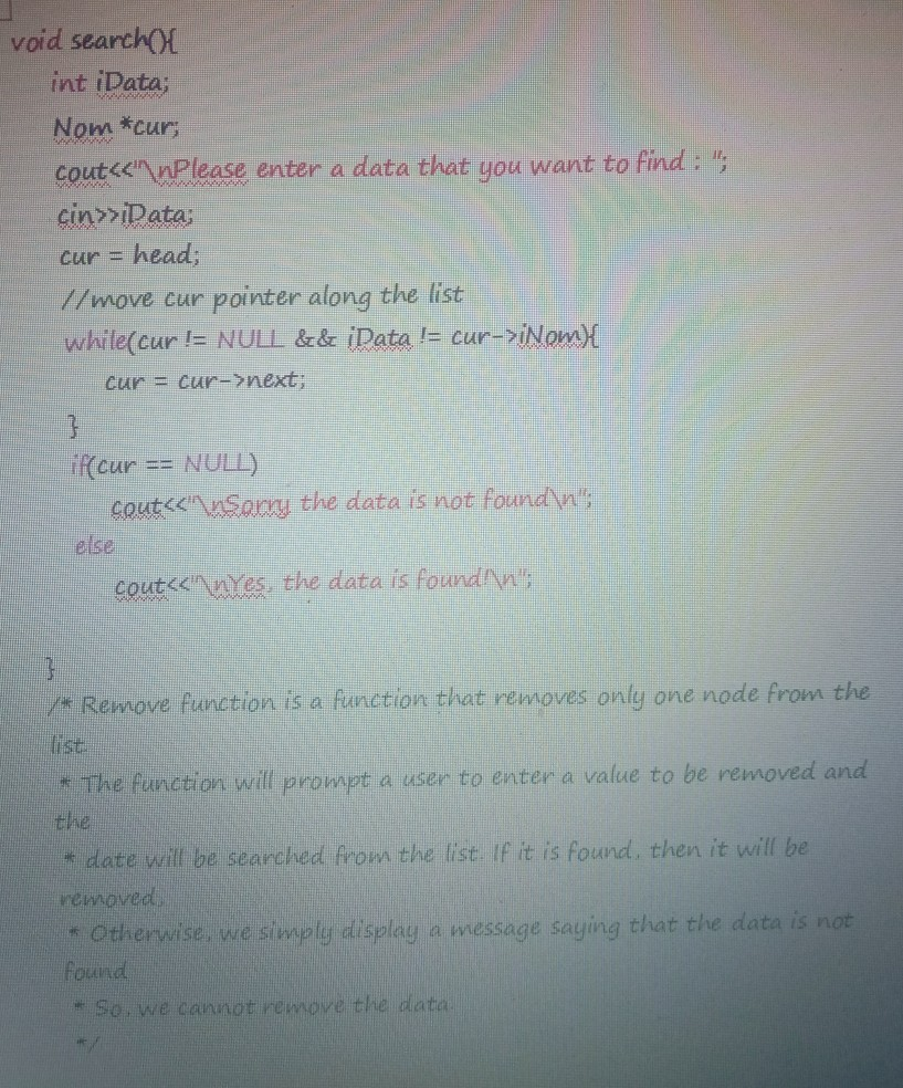Solved 1. Please modify the linked list program provided to | Chegg.com