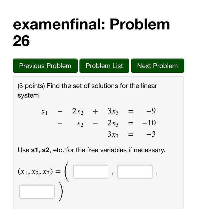 Solved examenfinal: Problem 26 Previous Problem Problem List | Chegg.com