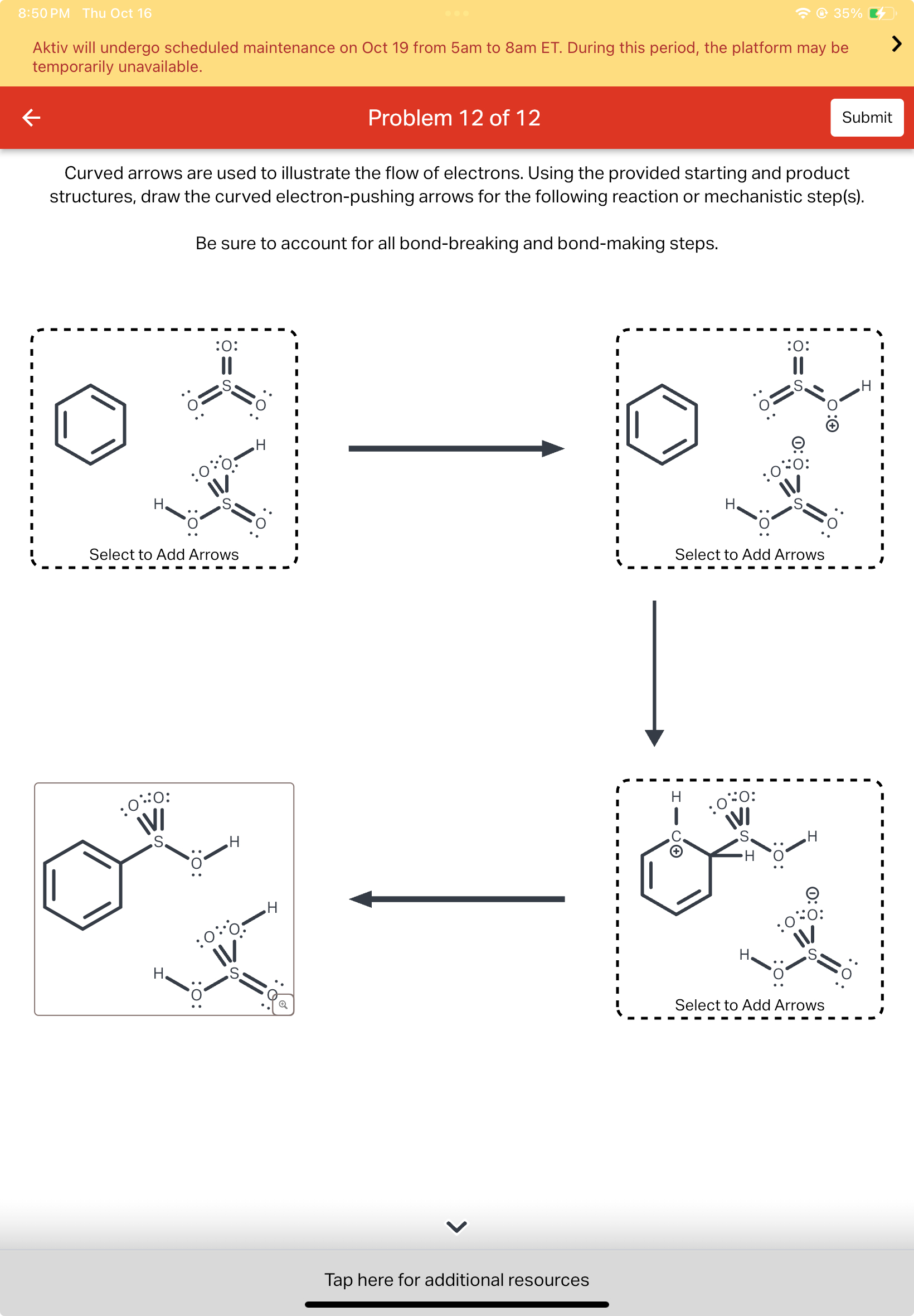 Solved structures, draw the curved electron-pushing arrows | Chegg.com