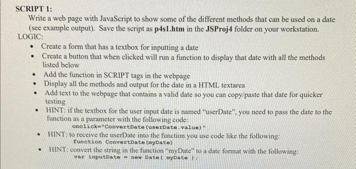Solved Write a web page with JavaScript to show some of the | Chegg.com