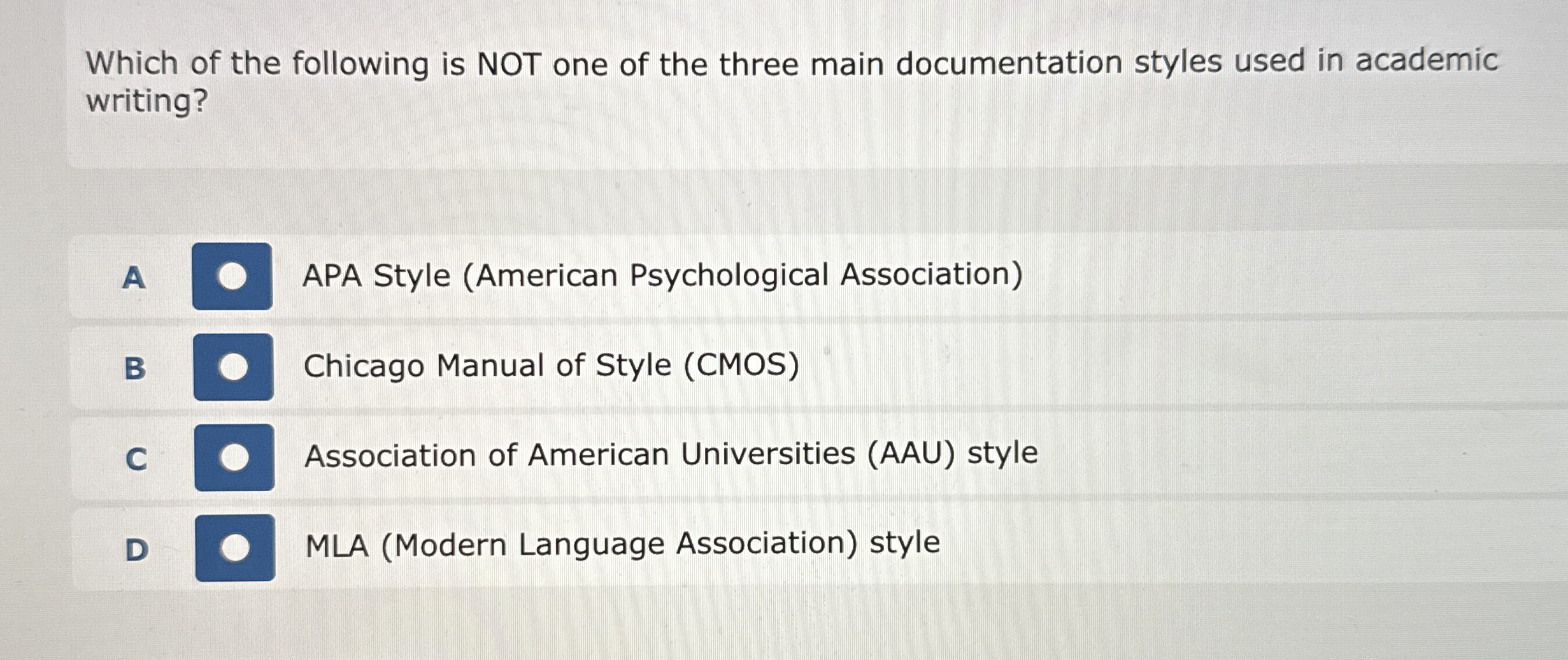 Solved Which of the following is NOT one of the three main