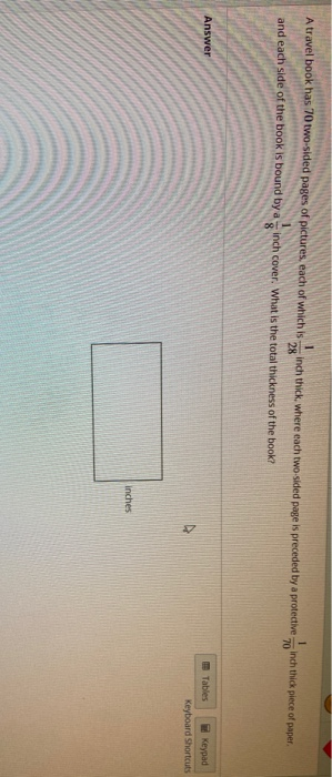 Solved 1 1 A travel book has 70 two-sided pages of pictures, | Chegg.com