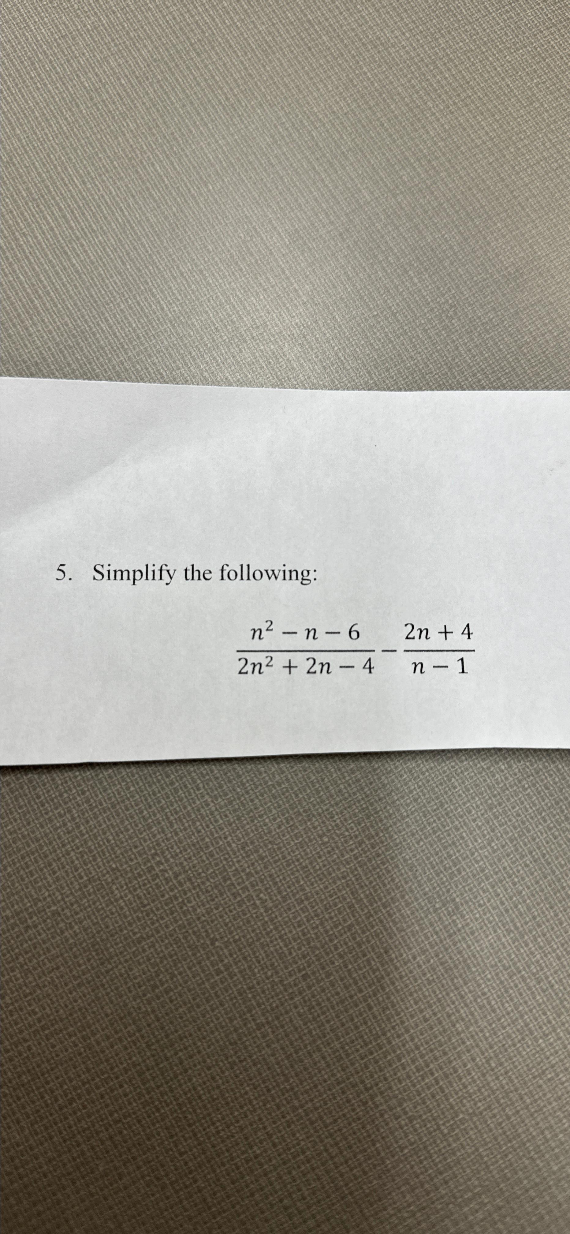 simplify n 2 3n 4 5n 6 21