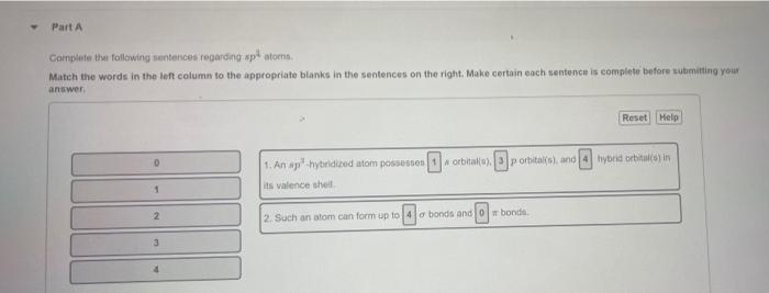 Solved Part A Complete the following sentences regarding | Chegg.com