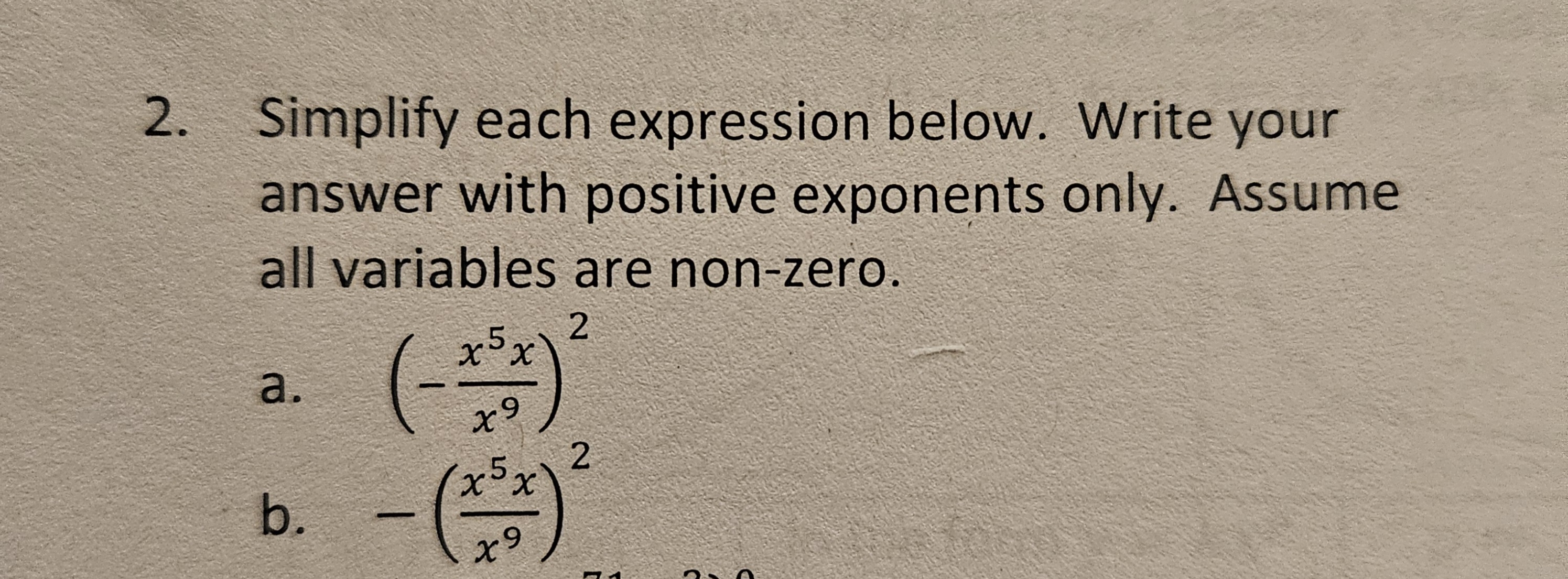 Solved Simplify each expression below. Write youranswer with | Chegg.com
