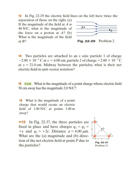 Solved B. 2 In Fig. 22-29 the electric field lines on the | Chegg.com