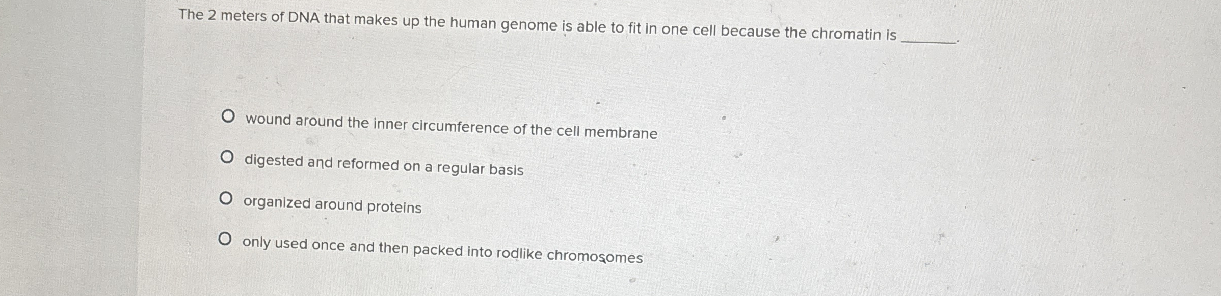 Solved The 2 ﻿meters of DNA that makes up the human genome | Chegg.com