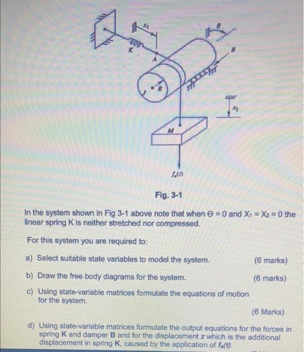 Solved can anyone do a solution for this dynamic system | Chegg.com