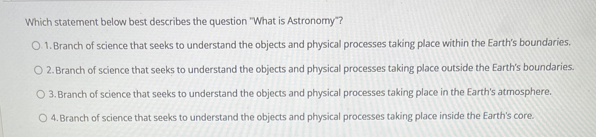Solved Which statement below best describes the question | Chegg.com