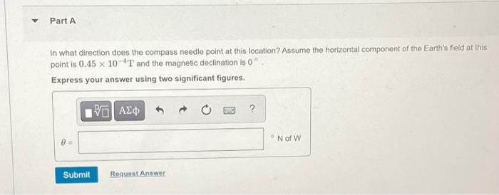 Solved A horizontal compass is placed 20 cm due south from a | Chegg.com