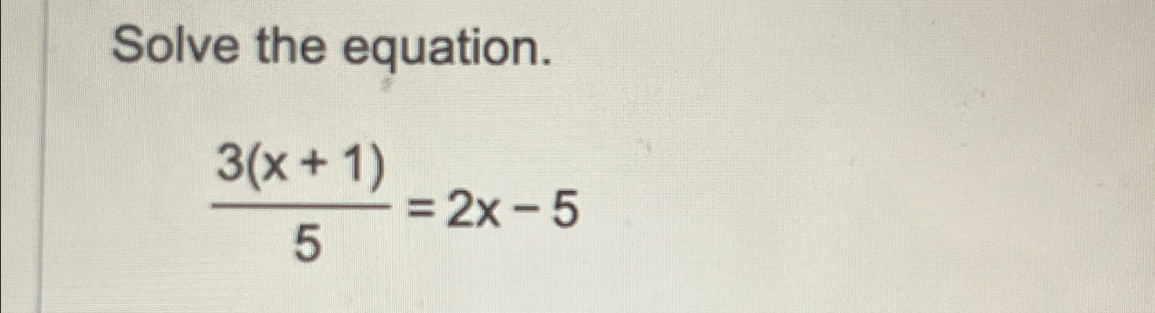 solve the equation 1 2x 3 5 3 5x 5