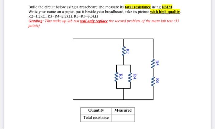Solved Build the circuit below using a breadboard and | Chegg.com