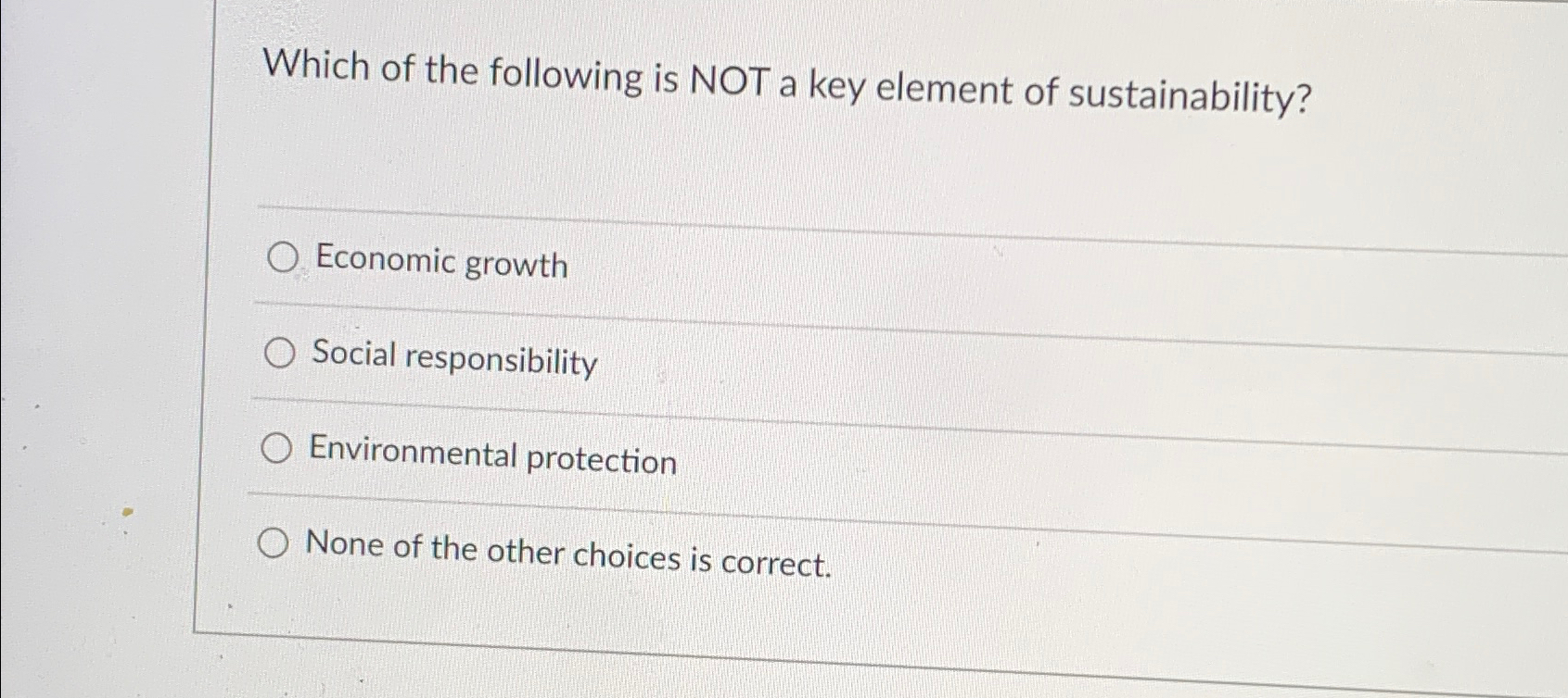 Solved Which of the following is NOT a key element of | Chegg.com