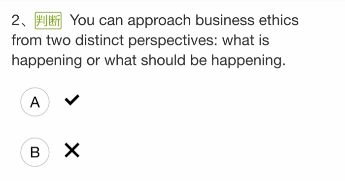 Solved 1. J Business ethics involve the application of | Chegg.com