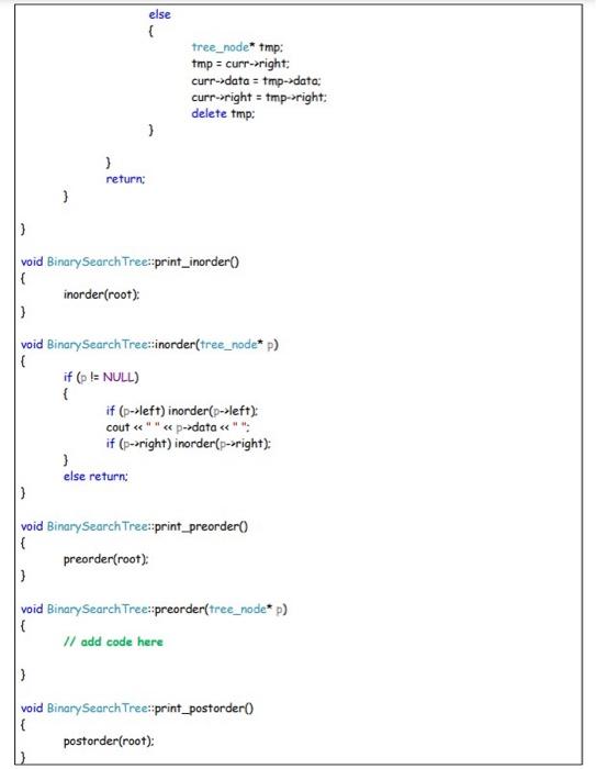 Solved Lab tasks: Given a sample Binary Search Tree C++ | Chegg.com