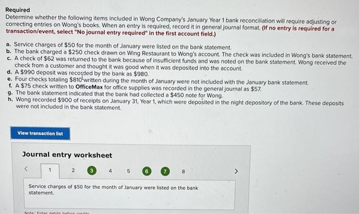 Solved Required Determine whether the following items | Chegg.com