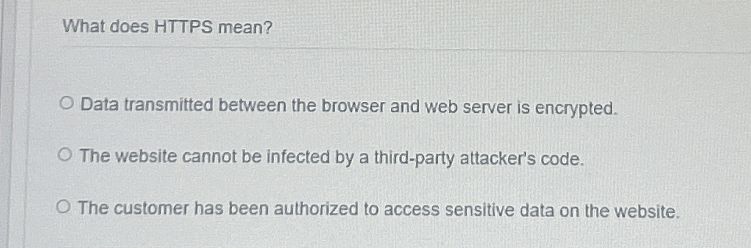 Solved What does HTTPS mean?Data transmitted between the
