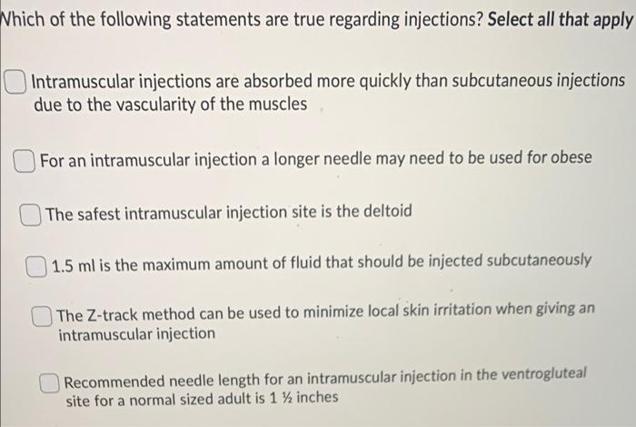 subcutaneous injection amounts