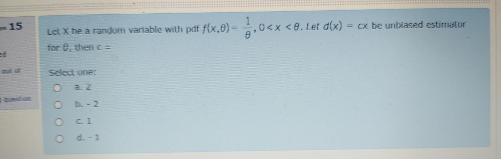 Solved 15 Let X Be A Random Variable With Pdf Fx0 For 3833