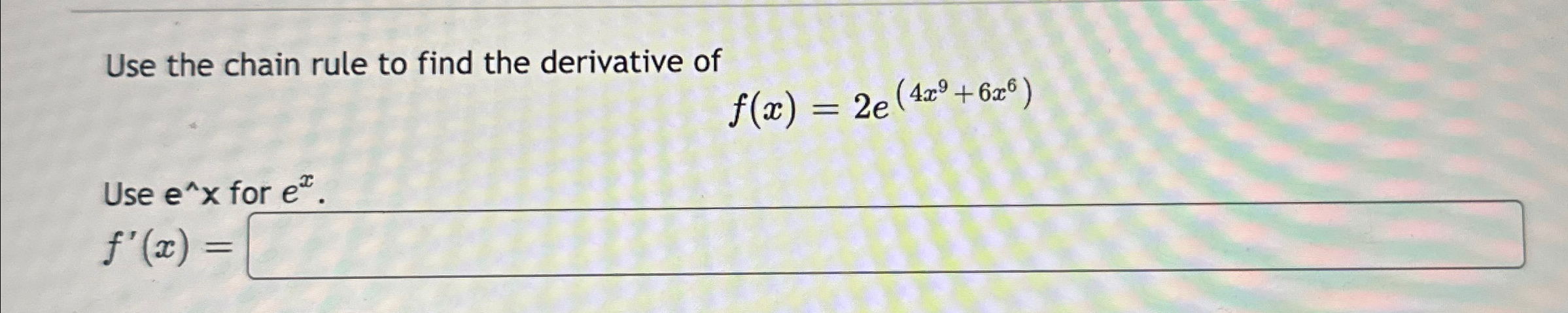 Solved Use the chain rule to find the derivative | Chegg.com