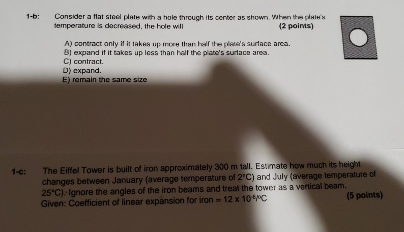 Solved Consider a flat steel plate with a hole through its | Chegg.com