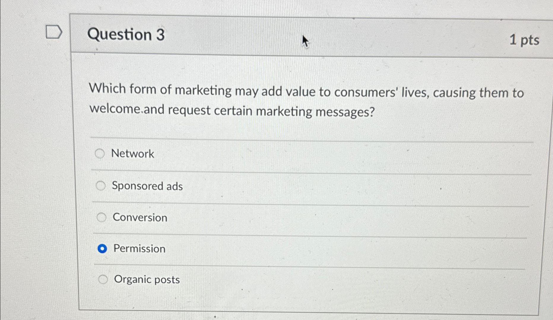 Solved Question 31 ﻿ptsWhich form of marketing may add value | Chegg.com