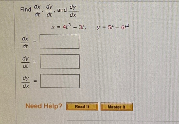 Solved Find Dxdtdydt ﻿and 0791