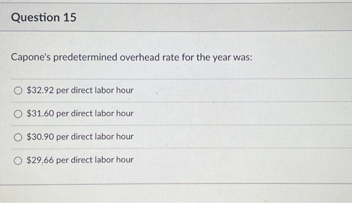 Solved Use the following to answer questions 15 through 17 : | Chegg.com